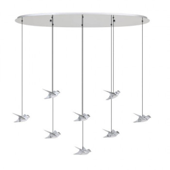 Lustra Eglo Paratebueno, metal, crom, LED, 34W, 4000 lumeni, alb cald 3000K, L. 116 cm, 390401