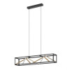 Lustra Eglo Penela, metal, negru/auriu, telecomanda, LED, 46W, 4700 lumeni, 2700K/4000K/6500K, L. 116 cm, 390417