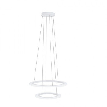 Lustra Eglo Penaforte, metal, plastic, alb, LED, 33W, 6000 lumeni, alb cald 3000K, D. 59 cm, 39273