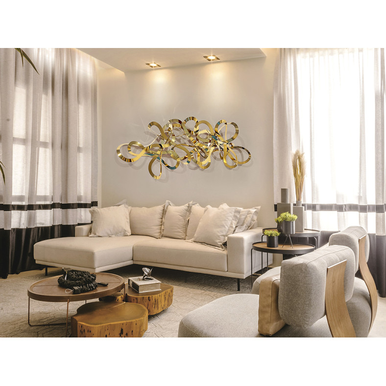 Sculptură decorativă pentru perete MEDUSA - Art. 408493, Schuller, Auriu