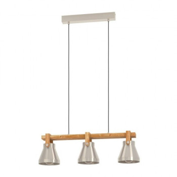 Lustra Eglo Cawton, metal, lemn, 3XE27, L. 110 cm, 43952