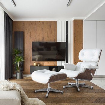 Fotoliu EAMES - Art. 448394, Schuller, Alb, Alună