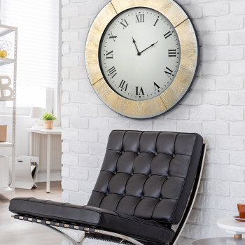 Ceas de perete AURORA CLOCK, Ø60 - Art. 593429, Schuller, Auriu