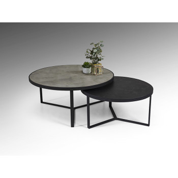 Set măsuțe NAIRA - Art. 719218, Schuller, Negru, Gri