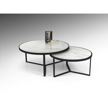 Set măsuțe NAIRA - Art. 719225, Schuller, Alb, Marmură