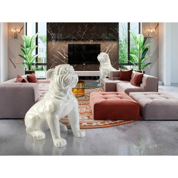 Figurină BULLDOG - Art. 738613, Schuller, Alb