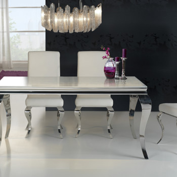 Masă de dining BARROQUE, 160cm - Art. 792219, Schuller, Crom