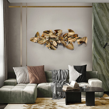 Sculptură decorativă pentru perete CAMILE - Art. 829809, Schuller, Auriu Roz
