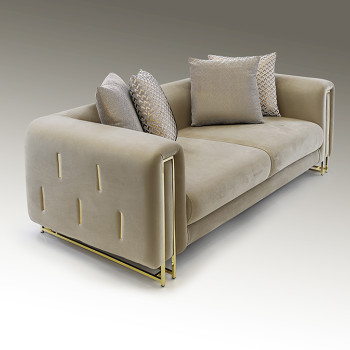 Canapea VIENA, 2 locuri - Art. 8821034, Schuller, Auriu