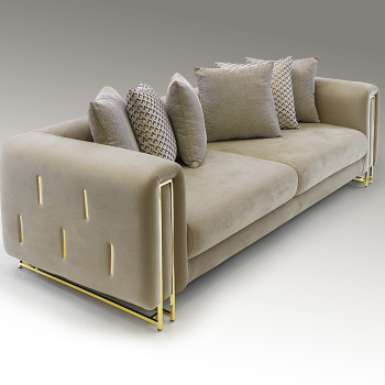Canapea VIEN, 3 locuri - Art. 8831033, Schuller, Auriu