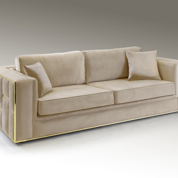 Canapea BERLIN, 3 locuri - Art. 9031036, Schuller, Auriu
