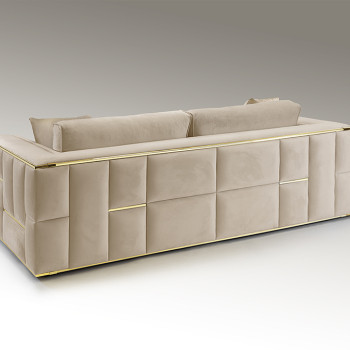 Canapea BERLIN, 3 locuri - Art. 9031036, Schuller, Auriu