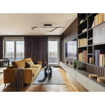 Plafonieră de interior BOA - Art. 307642, Schuller, Negru
