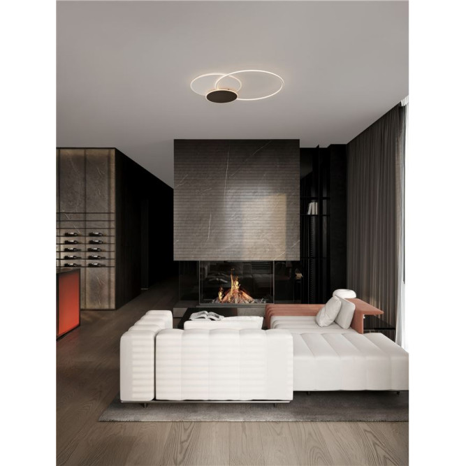 Plafonieră de interior Rubic - Art. 9001101, Nova Luce, Alb/Negru