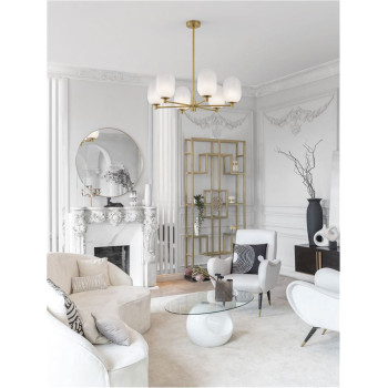 Lustră de interior Balor - Art. 9009246, Nova Luce, Alamă/Alb