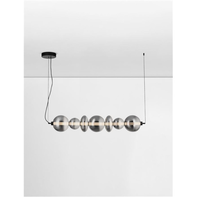 Suspensie de interior Bally Dimmabil - Art. 9030557, Nova Luce, Negru/Fumuriu