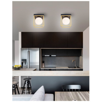 Plafonieră de interior Juliet - Art. 9206404, Nova Luce, Auriu/Alb