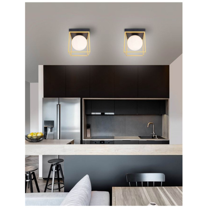 Plafonieră de interior Juliet - Art. 9206404, Nova Luce, Auriu/Alb