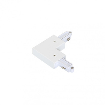 Conector de tip L pentru șină monofazată, I - Art. HT-J02/I/WL, Italux, Alb