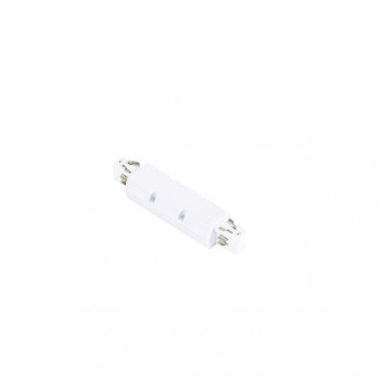 Conector drept pentru șină trifazată - Art. TR-I-JOINT-WH, Italux, Alb