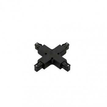 Conector tip cruce pentru șină trifazată - Art. TR-PLUS-JOINT-BL, Italux, Negru