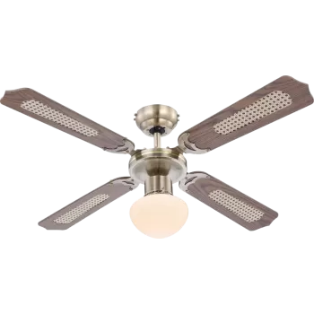 Ventilator de interior CHAMPION - Art. 0309, Globo, Alamă/Lemn