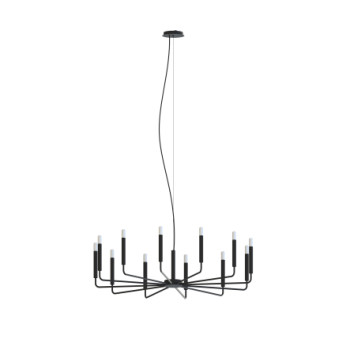 Candelabru de interior ORTO XII B - Art. 11464, Nowodvorski, Negru
