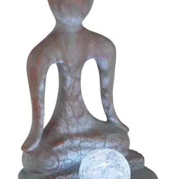 Figurină solară - Art. 33569, Globo, Gri