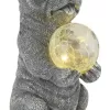 Figurină solară pug - Art. 33889, Globo, Gri