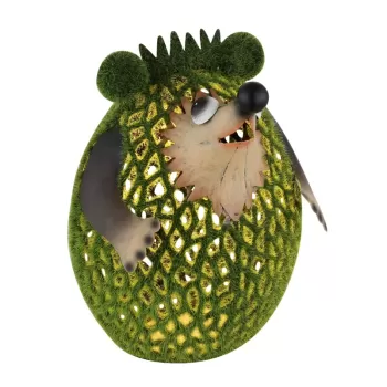 Figurină solară arici - Art. 36331, Globo, Verde/Maro