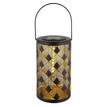 Lampă solară - Art. 36658, Globo, Negru/Auriu