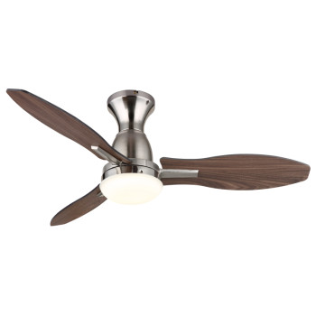 Ventilator de interior GALE - Art. 03671N, Globo, Nichel/Lemn