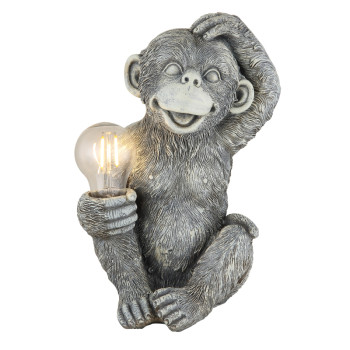 Figurină solară maimuță - Art. 33887, Globo, Gri/Transparent