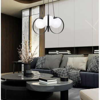 Suspensie de interior Bubble - Art. 3100200, Viokef, Alb/Negru