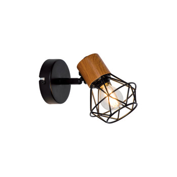 Aplică de interior Vega - Art. 4253900, Viokef, Negru/Maro