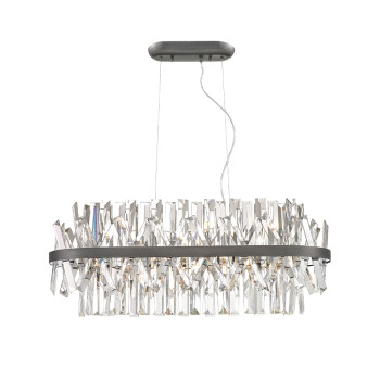 Candelabru de interior Veronica - Art. 4315300, Viokef, Argintiu/Transparent