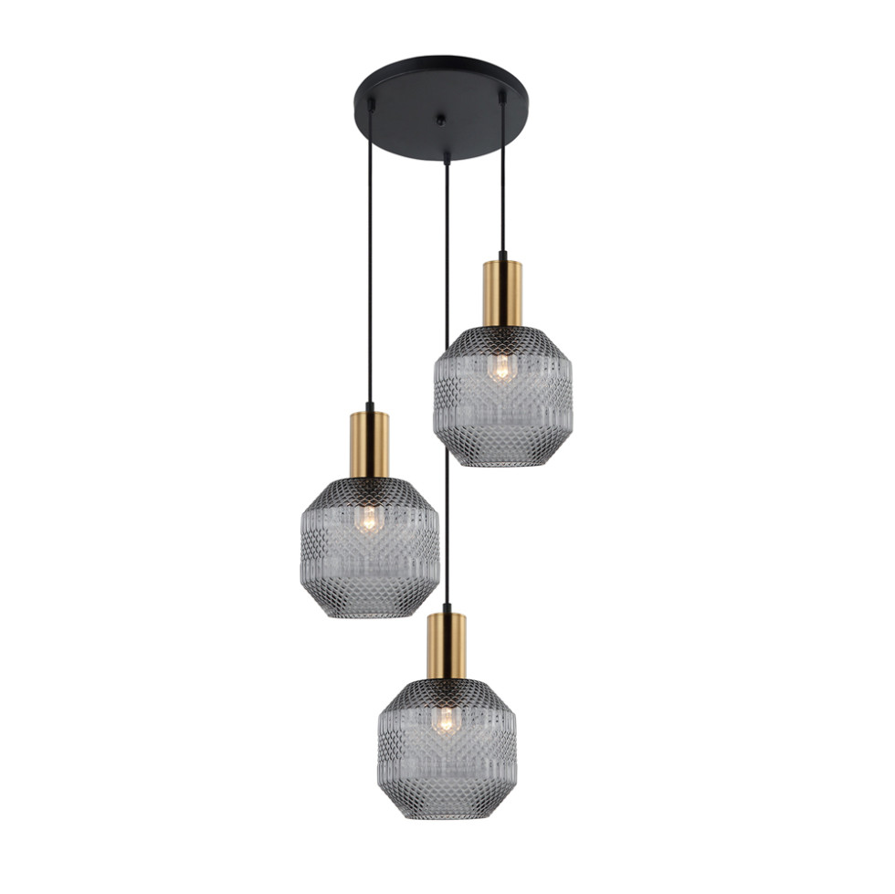 Suspensie de interior Ariande - Art. 4267000, Viokef, Negru/Auriu/Transparent