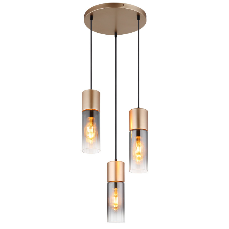 Suspensie de interior ANNIKA - Art. 21000-3HCA, Globo, Cappuccino/Fumuriu