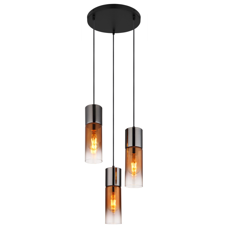 Suspensie de interior ANNIKA - Art. 21000-3HG, Globo, Negru/Cupru
