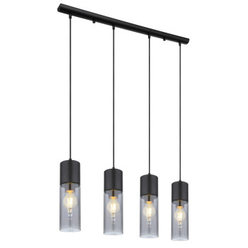 Suspensie de interior ANNIKA - Art. 21000-4HB, Globo, Negru/Fumuriu