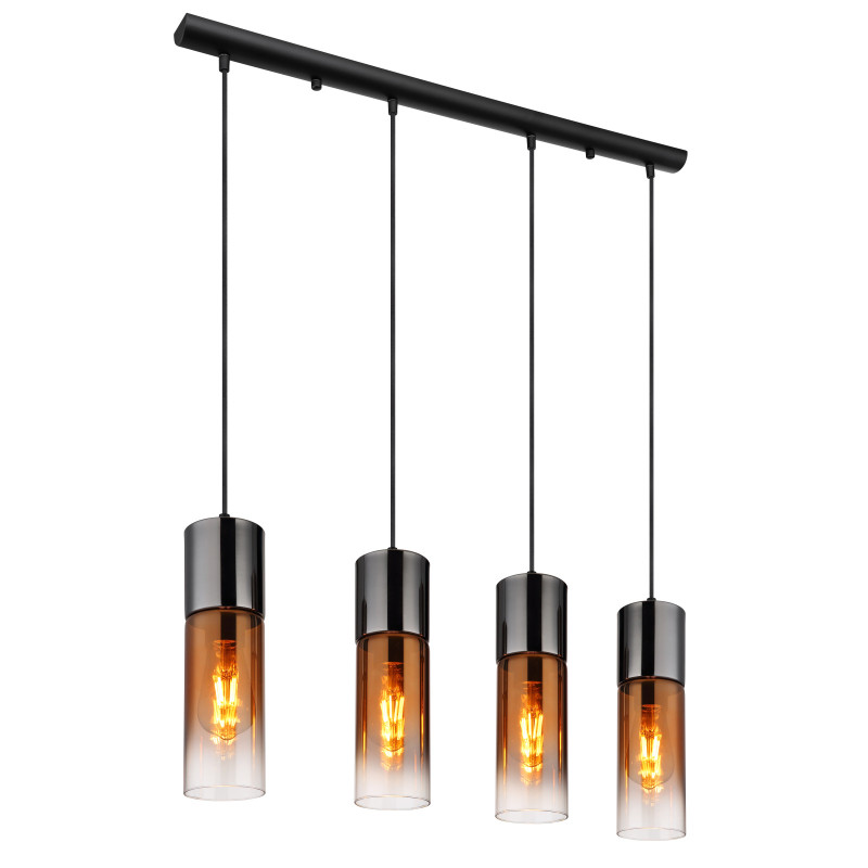 Suspensie de interior ANNIKA - Art. 21000-4HG, Globo, Negru/Cupru