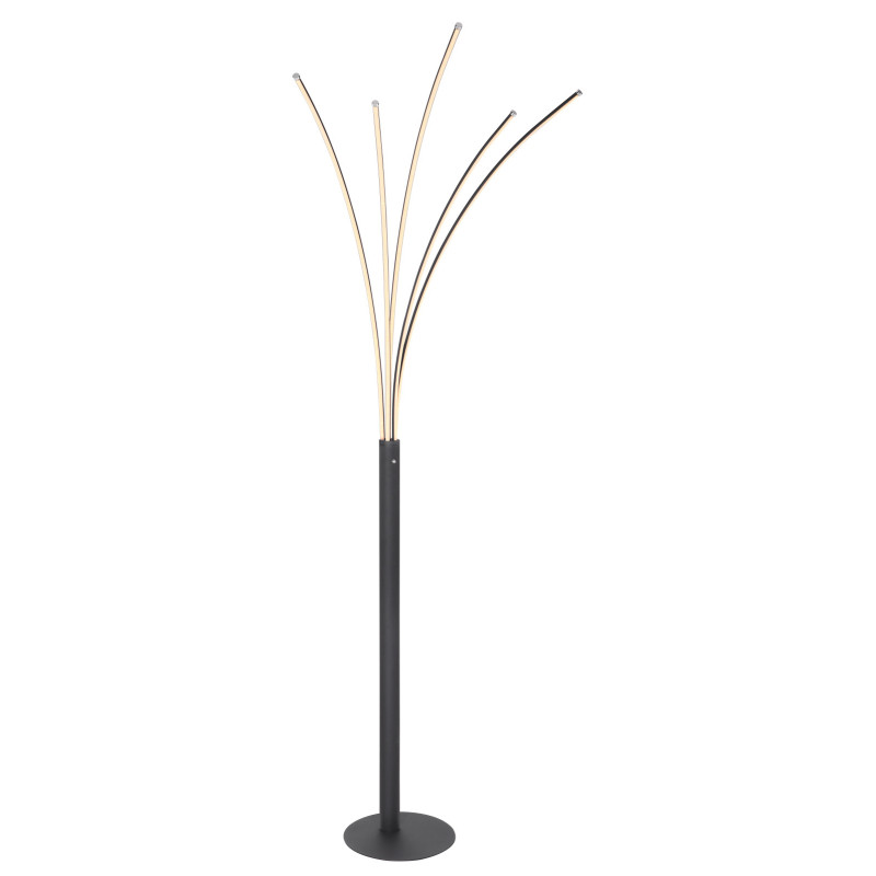 Lampadar de interior BIZZY - Art. 59229B, Globo, Alb/Negru