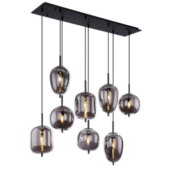 Suspensie de interior BLACKY - Art. 15345-8, Globo, Negru/Fumuriu
