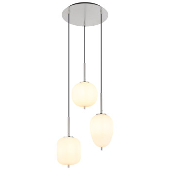 Suspensie de interior BLACKY I - Art. 15345-3NO, Globo, Alb/Negru