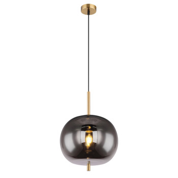 Suspensie de interior BLACKY I - Art. 15345H1MM, Globo, Alamă/Fumuriu