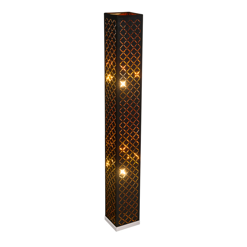 Lampadar de interior CLARKE - Art. 15229S2, Globo, Negru/Auriu