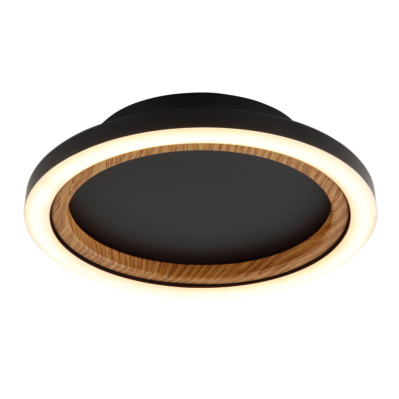 Plafonieră de interior DAKARI I - Art. 67356D, Globo, Alb/Negru/Maro