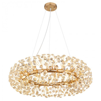 Lustra Globo Katrina, auriu, cristale K9, 20xG9, D.80 cm, 64135H3