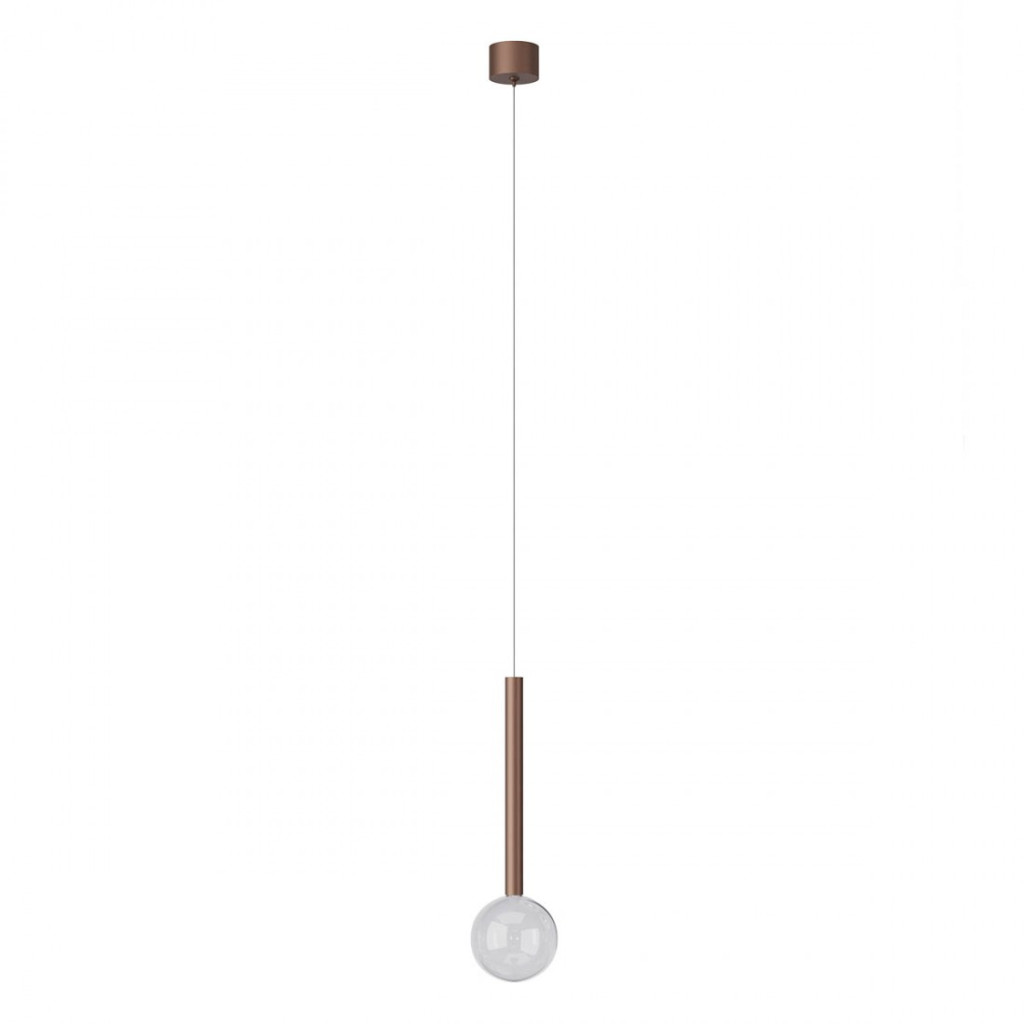Suspensie Redo Bolla, cafeniu mat, LED CCT, 8W, 603 lumeni, 2700K/3000K, D.12 cm, 01-4550