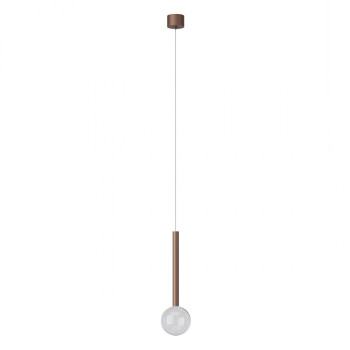 Suspensie Redo Bolla, cafeniu mat, LED CCT, 8W, 603 lumeni, 2700K/3000K, D.12 cm, 01-4550